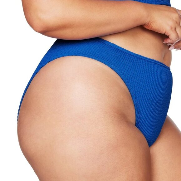 NWT Artesands Arte High Waist Bikini Bottom in Blue Kahlo Crinkle One Size - Picture 1 of 6